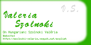 valeria szolnoki business card